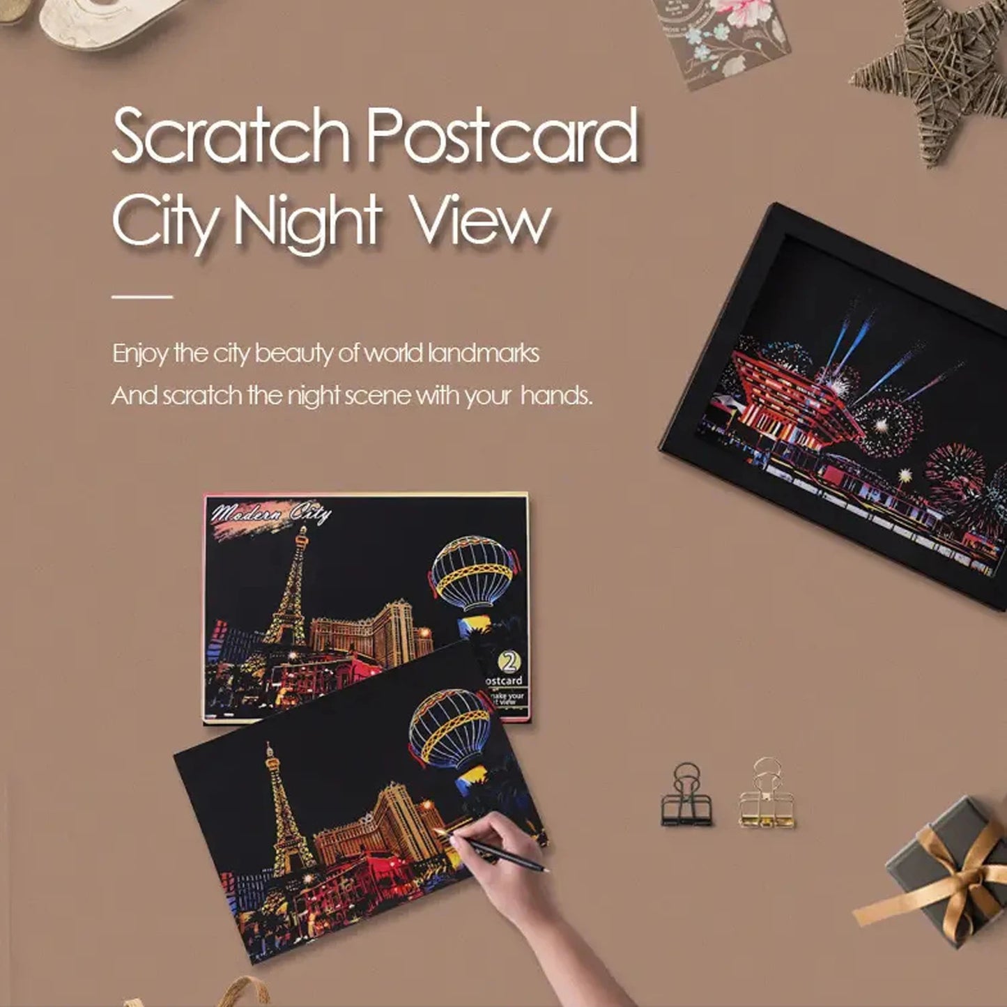 4 Piece - Scratch & Colour Artwork