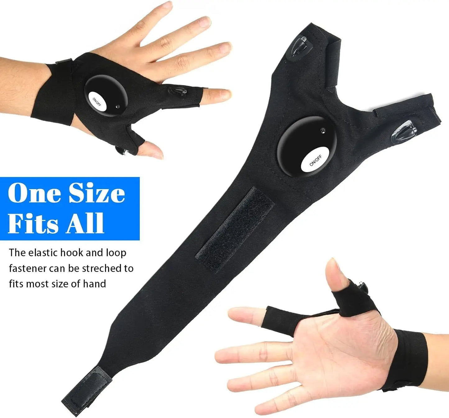 LED Half-Finger Glove