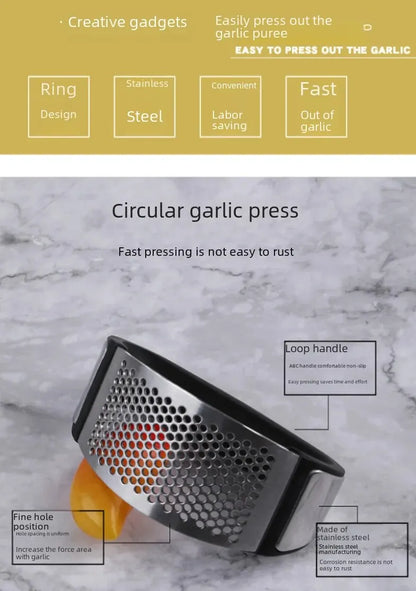 Stainless Steel Garlic Press