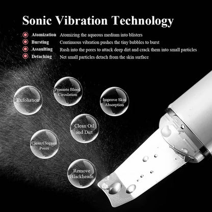 Ultrasonic Skin Scrubber - Blackhead Remover & Facial Lifting Tool