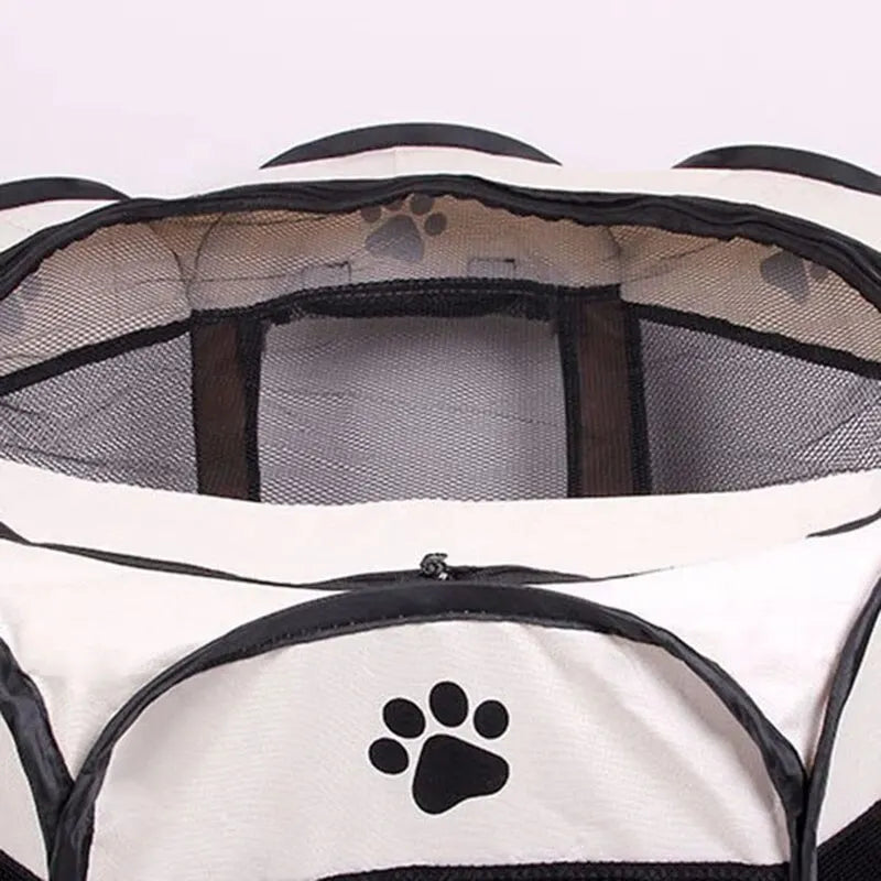 Portable Foldable Pet Tent – Octagonal Kennel & Playpen