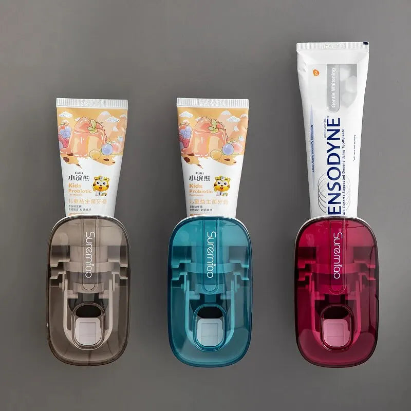 Automatic Toothpaste Dispenser – Wall Mount Toothbrush Holder