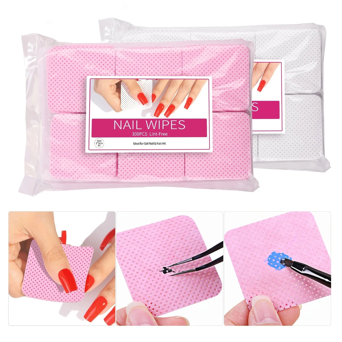 Nail Polish Remover Wipes, Non-Woven Nail Cleaning Pads