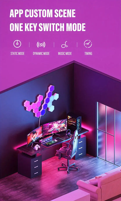Colour Changing Hex Wall Light