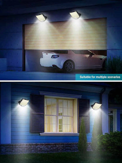 Solar Motion Sensor LED Light - Waterproof, Remote Controlled