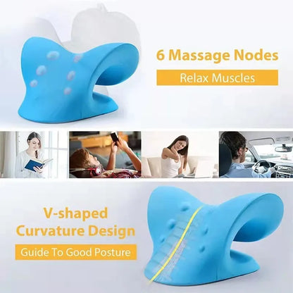 Cervical Traction Pillow - Neck Shoulder Stretcher for Pain Relief