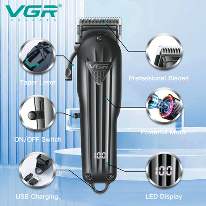 Cordless Hair Clipper - Professional Rechargeable Trimmer