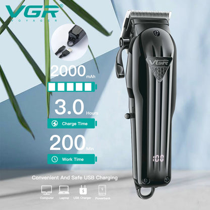 Cordless Hair Clipper - Professional Rechargeable Trimmer