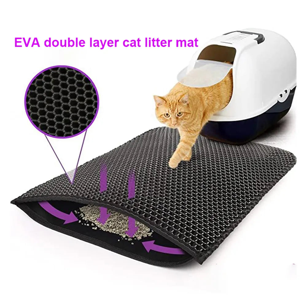 Double Layer Waterproof Cat Litter Mat