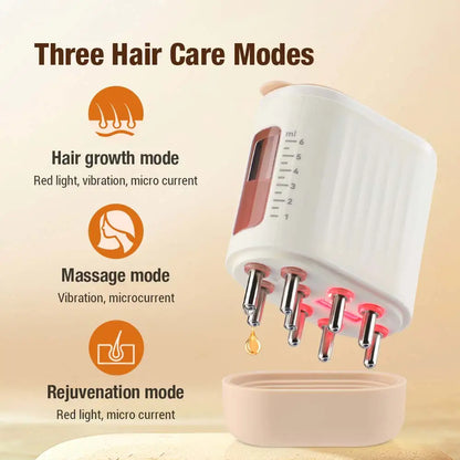 Microcurrent Hair Growth Massager with Oil Applicator