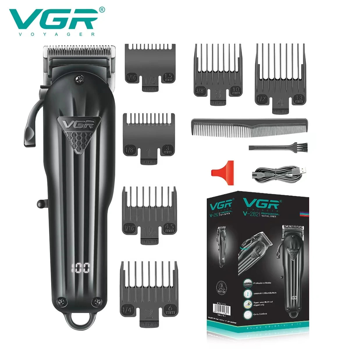 Cordless Hair Clipper - Professional Rechargeable Trimmer