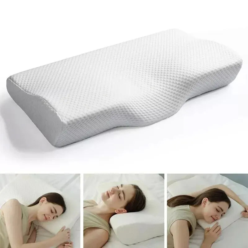 Orthopedic Memory Foam Pillow - Butterfly Shaped, Neck Protection