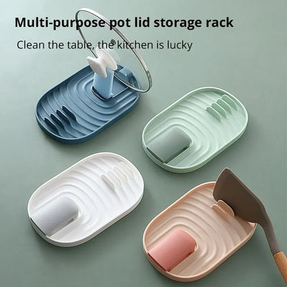 Nordic Silicone Pot Lid & Shovel Holder – Non-Slip, Multi-Functional Rack