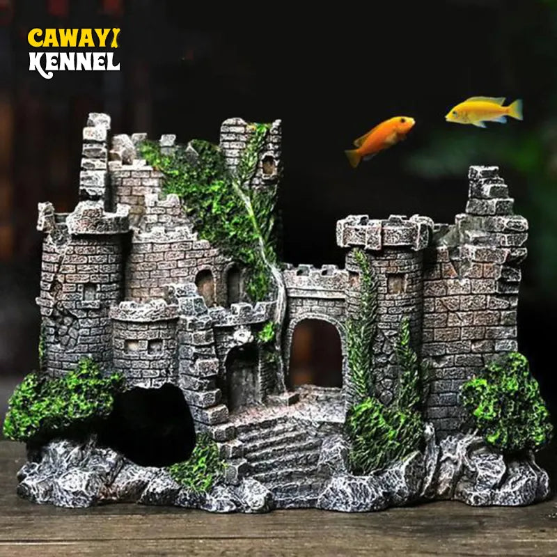 Enchanting Castle Aquarium Ornament