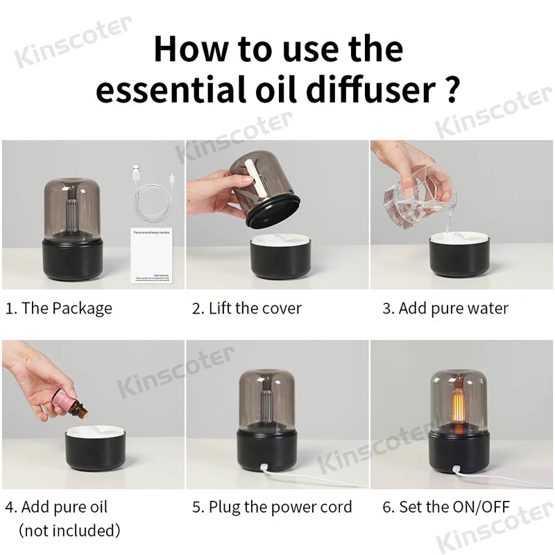 USB Mini Aroma Diffuser – Portable Oil Humidifier & Night Light