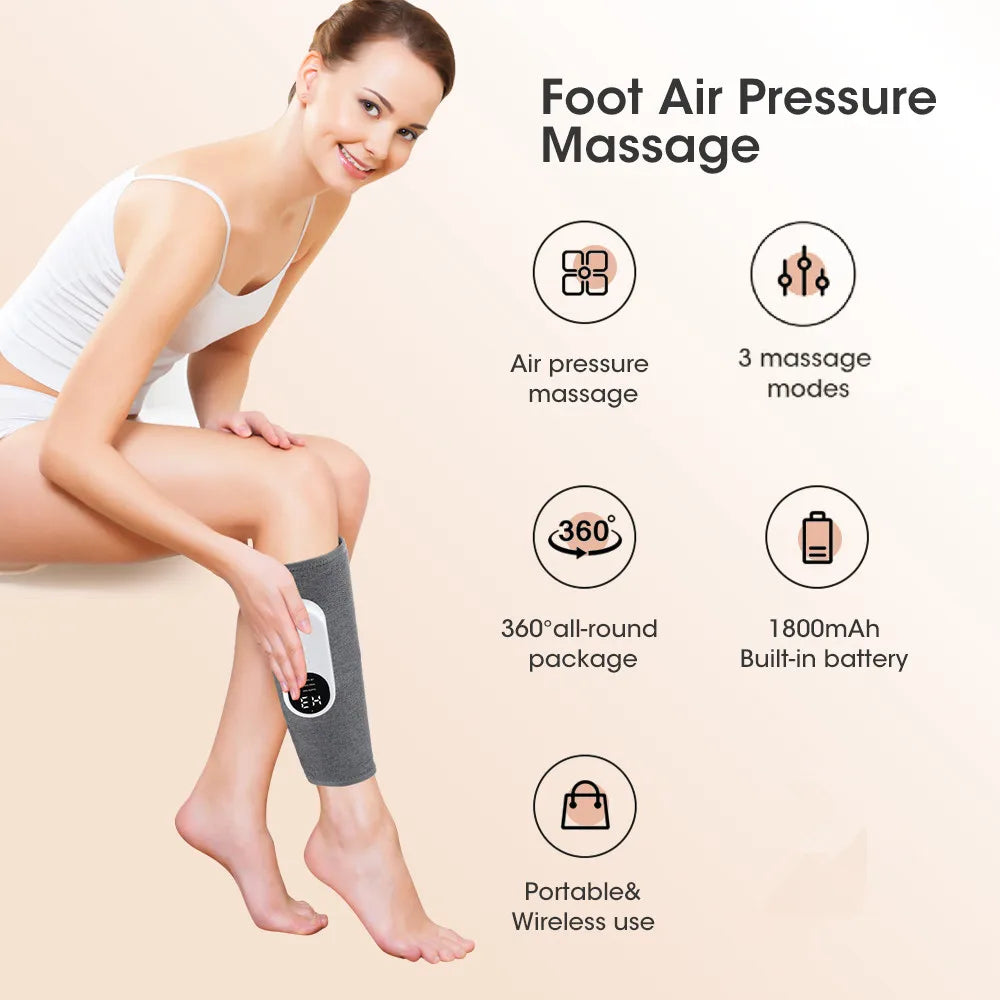 Electric Leg Massager - Air Compression, Three Modes, 360° Coverage