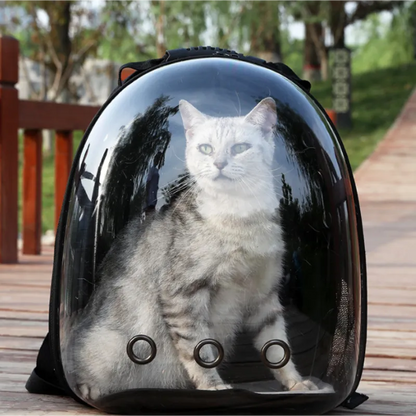 Portable Transparent Cat Backpack - Breathable Space Capsule Design