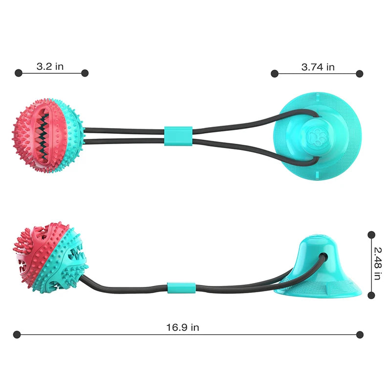 Interactive Slow Feeder Dog Ball with Suction Cup for  Dogs