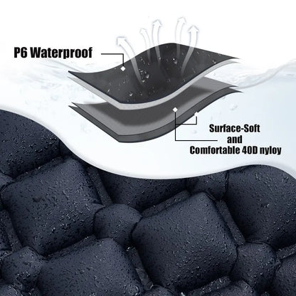 Ultralight Camping Air Mattress with Built-In Pillow