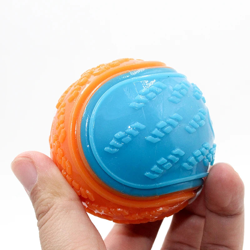 Interactive Squeaky Dog Ball -Teeth Cleaning, Bite-Resistant