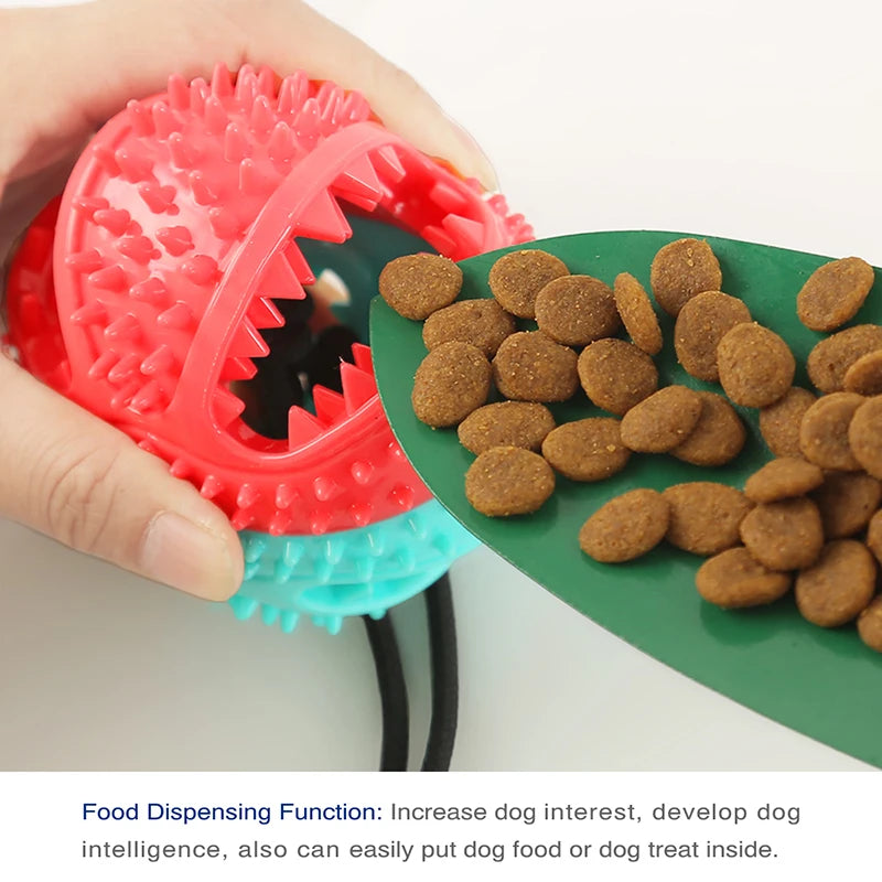 Interactive Slow Feeder Dog Ball with Suction Cup for  Dogs