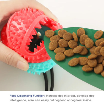 Interactive Slow Feeder Dog Ball with Suction Cup for  Dogs