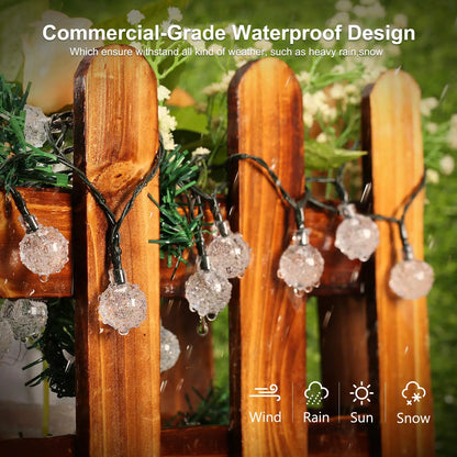 Solar LED Fairy Lights –  Waterproof Outdoor String