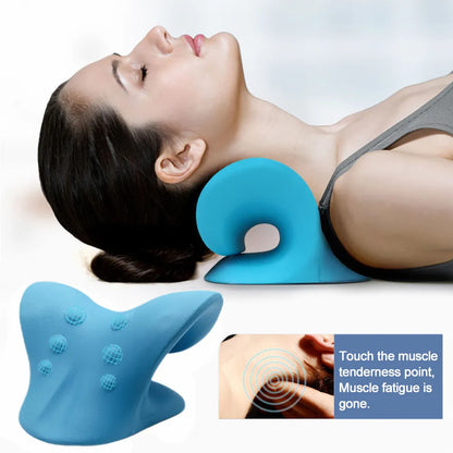 Cervical Traction Pillow - Neck Shoulder Stretcher for Pain Relief