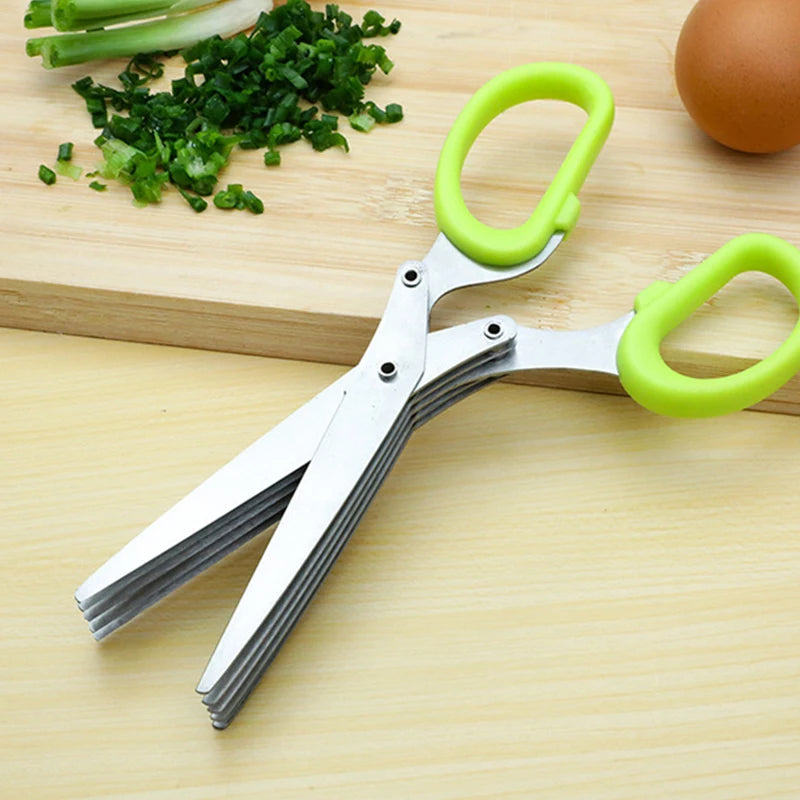 Multi-Layer Kitchen Scissors – Stainless Steel Vegetable Cutter