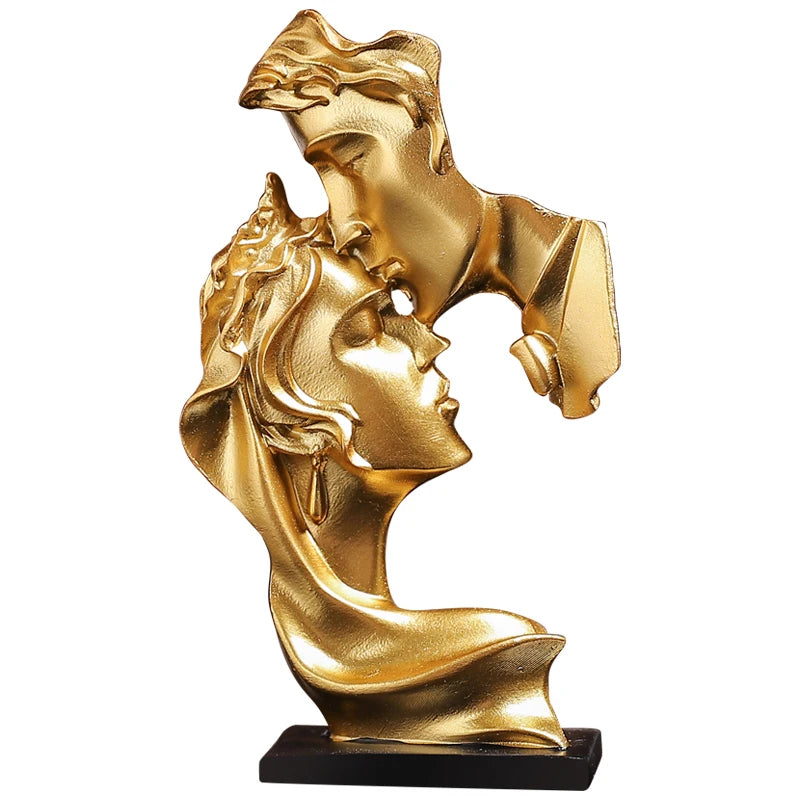 Mini Resin Lovers Statue – Kissing Posture Home Decor Ornament