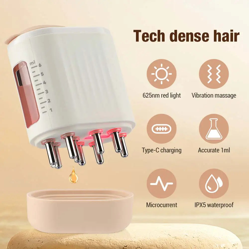 Microcurrent Hair Growth Massager with Oil Applicator