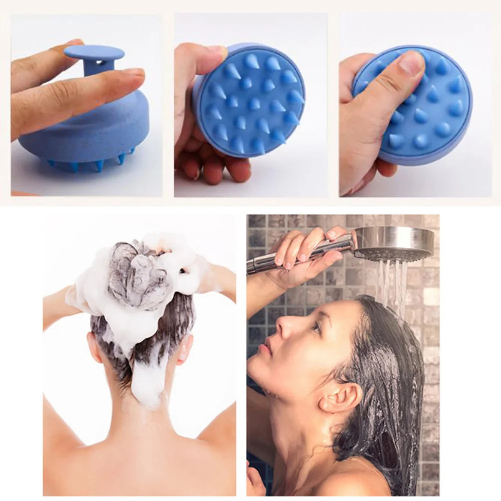 Silicone Scalp Massager Brush - Hair Washing & Body Massage Tool