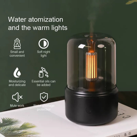 USB Mini Aroma Diffuser – Portable Oil Humidifier & Night Light