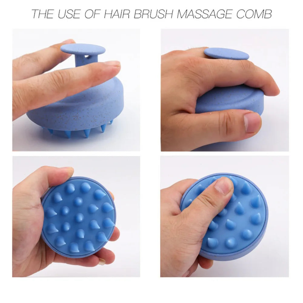 Silicone Scalp Massager Brush - Hair Washing & Body Massage Tool