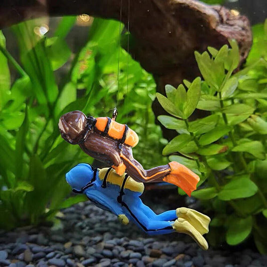 Fish Tank Scuber Diver Decor